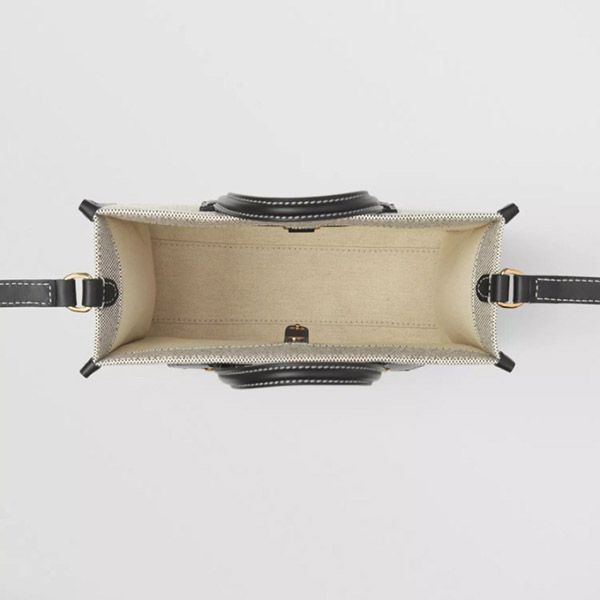 バーバリー トートバッグ 偽物★ミニ ツートン キャンバス&レザー フレヤバッグ 80441421